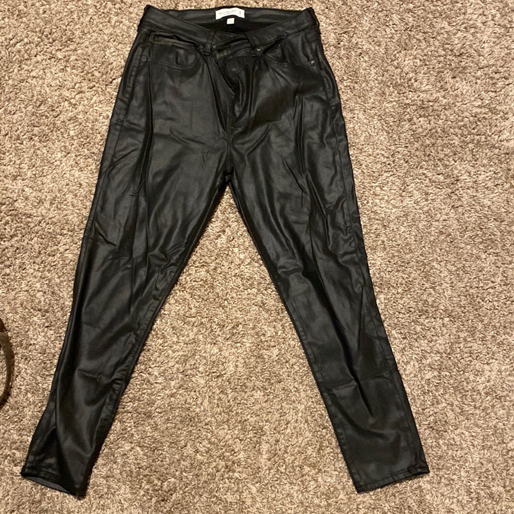 Abercrombie curve love vegan leather pants